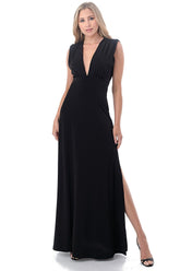 Midnight Muse Plunge Maxi Dress