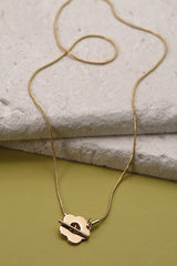 Minimal Gold Flower Toggle Necklace