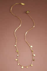 18K Gold Plated Dainty Disc Necklace – Waterproof & Hypoallergenic