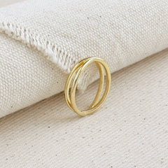 18k Gold Filled X Ring: 7