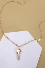 Mini Delicate Key Link Chain Necklace – Petite & Timeless