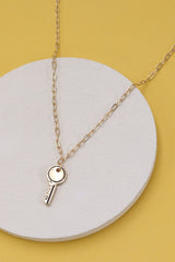 Mini Delicate Key Link Chain Necklace – Petite & Timeless