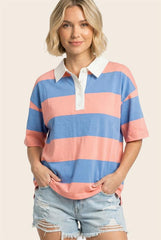 Coastal Stripe Rugby Tee