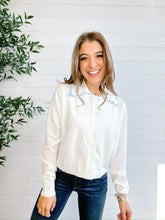 Scalloped Collar Knit Button-Up Cardigan