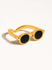 18K Gold Plated Sunglasses Adjustable Ring