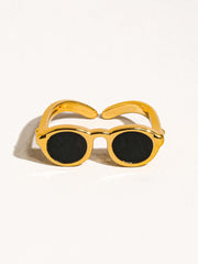 18K Gold Plated Sunglasses Adjustable Ring