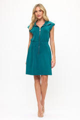 Scuba Zip Front Dress