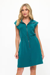 Scuba Zip Front Dress