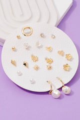 Celestial Bloom 10-Pair Earring Set