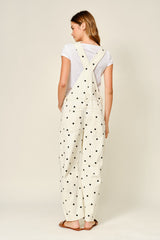 Polka Dot Slouchy Denim Overalls