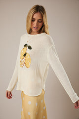 Lemon Graphic Lightweight Sweater