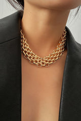 Chunky Gold Chain Choker Necklace