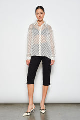 Cecilia Polka Dot Button-Up Blouse