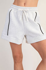Modal Scuba A-Line Shorts with Adjustable Waist