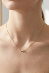 Secret Box Gold Dipped Mini Cross Necklace