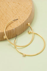 Gold Dipped CZ Hoop Earrings