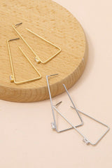 Geometric Gold Triangle Hoop Earrings