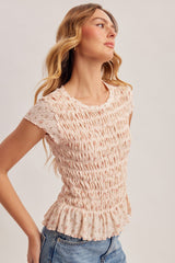 Blush Petal Smocked Top