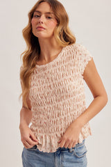 Blush Petal Smocked Top