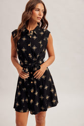 Midnight Mosaic Shirt Dress