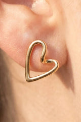 Endless Love Open Heart Stud Earrings