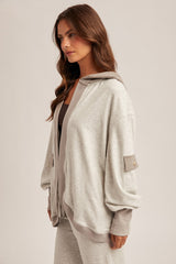Color Block Soft & Cozy Hooded Cardigan