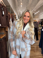 Frosted Mornings Plaid Coat