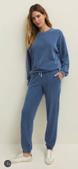Mineral Wash Knit Denim Crewneck