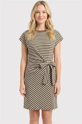 Effortless Tie Waist Stripe Dress