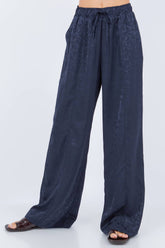 SATIN PANTS: Blue
