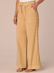 Paper Bag Waist Utility Wide Leg Pants with Waist Tie