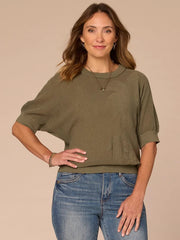 Dolman Sleeve Palm Tree Sweater