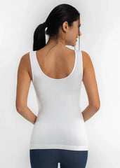 Reversible High Neck Top with Scoop Back