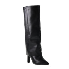 Black Knee-High Pointed Toe Boots