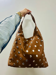 Rebel Luxe Studded Shoulder Bag