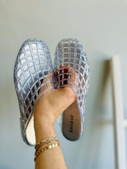 Glitter Jelly Slip-On Flats