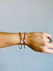 Initial Stretch Bracelet – Waterproof & Tarnish-Resistant (Gold or Silver)