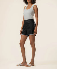 Nicolette Bermuda Short with Embroidered Detail