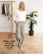 Mac and Me Skyrise Wide Leg Utility Pants