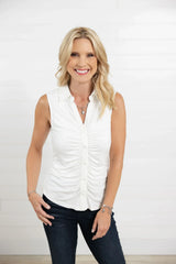 Essential Ruched Button Tank – Mac and Me Exclusive