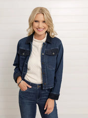 Mac and Me Corduroy Contrast Denim Jacket