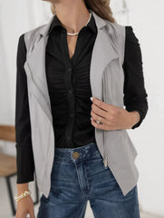 Mac and Me Sleek Drape Front Vest