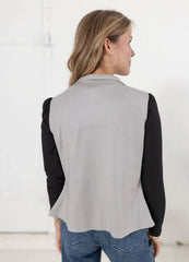 Mac and Me Sleek Drape Front Vest