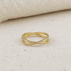 18k Gold Filled X Ring: 6
