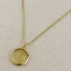 18k Gold Filled 11:11 Synchronicity Necklace: 16 inches