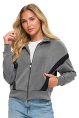 Color Block Zip Up Jacket