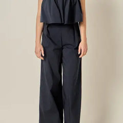 Navy Wide Leg Jumpsuit