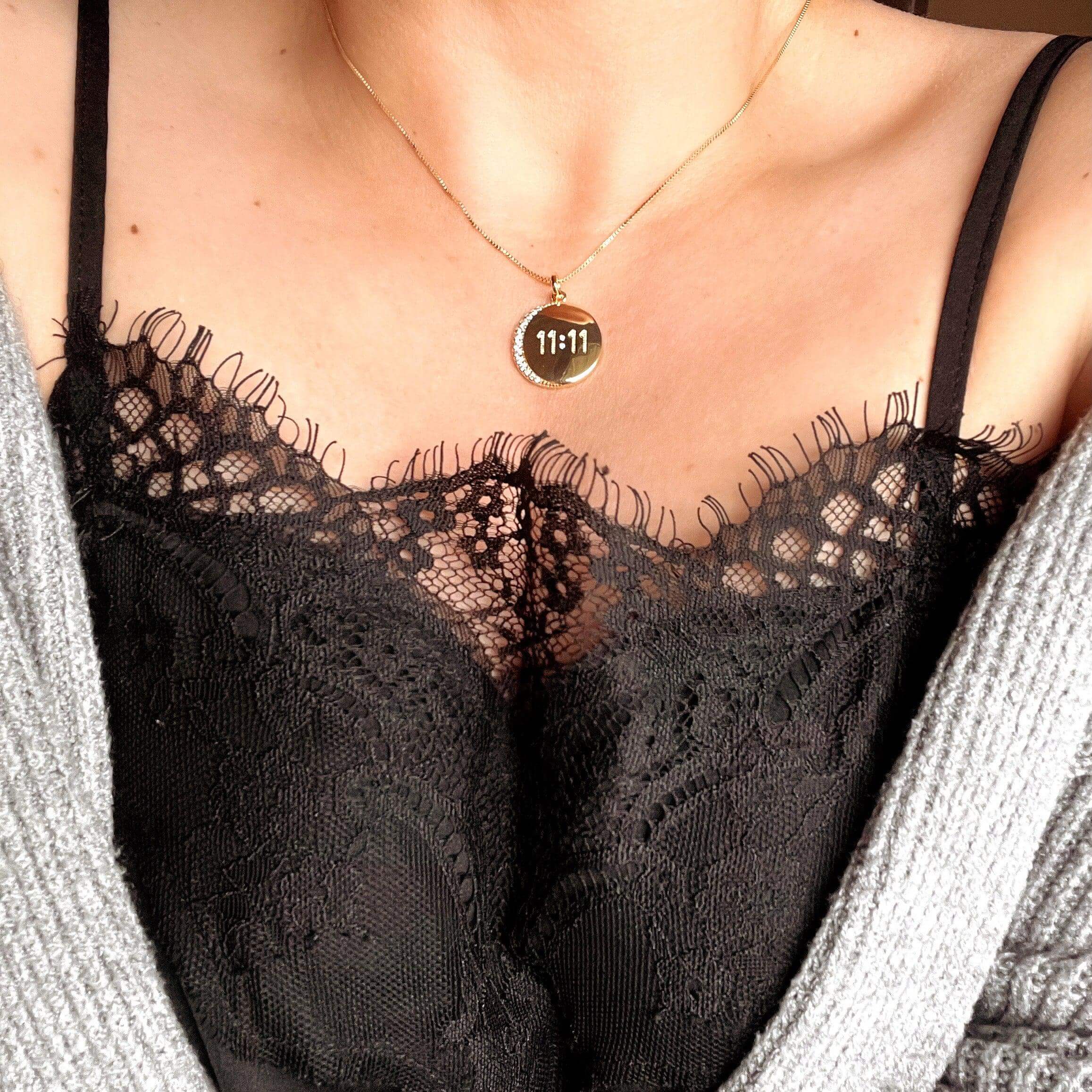 18k Gold Filled 11:11 Synchronicity Necklace: 16 inches