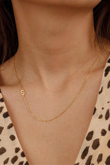 Minimalist Initial Necklace in Gold - Custom Letter Pendant