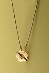 Minimal Gold Flower Toggle Necklace